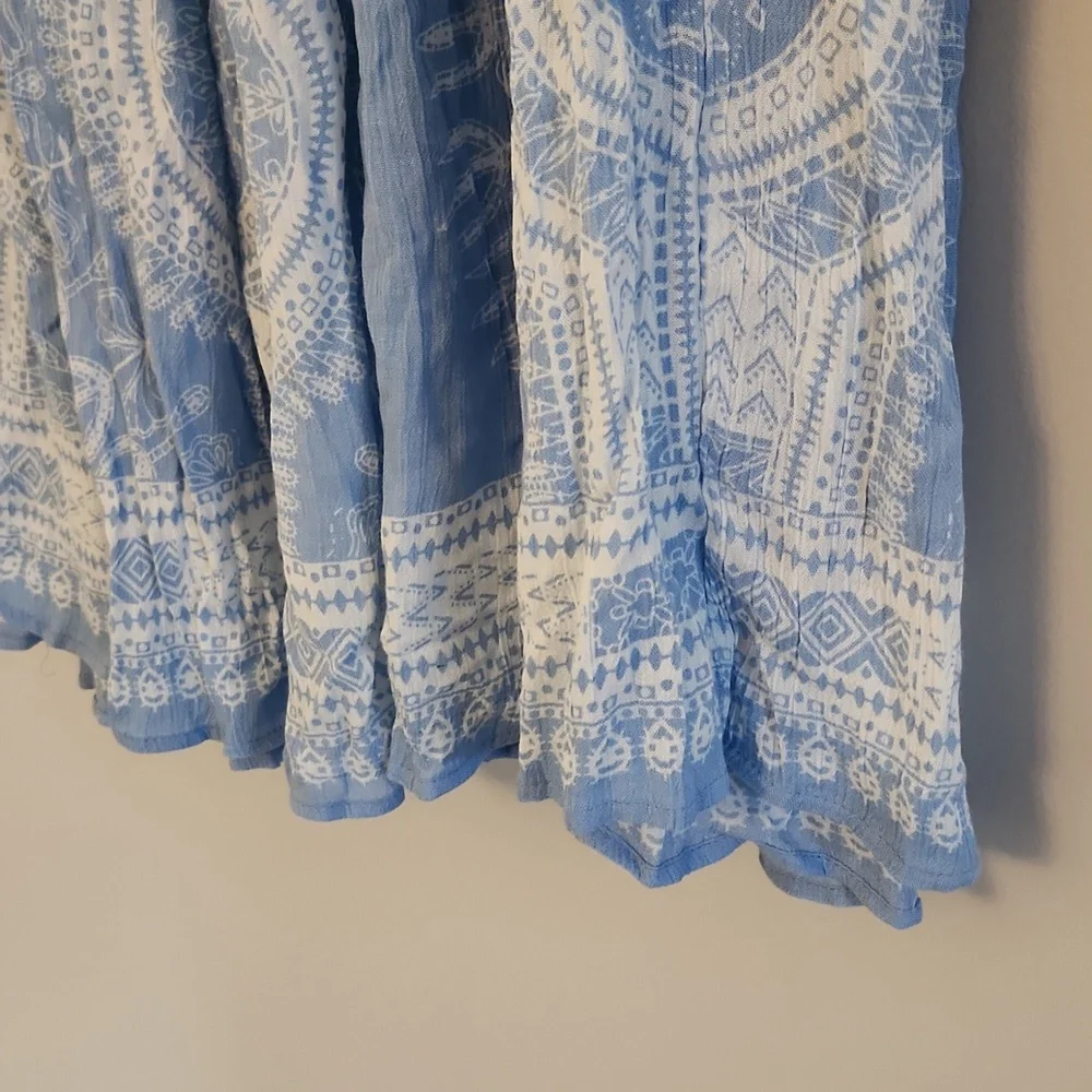 Chelsea & Thedore Bohemian Dusty Blue Maxi Skirt - Picture 4 of 7